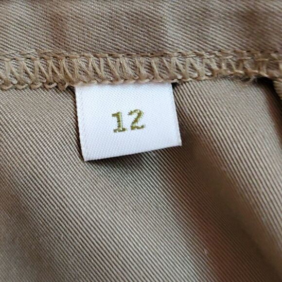SAVANE, NEW WOMEN'S TAN PANTS, SIZE 12, HOOK & BUTTON CLOSURE, HIDDEN ZIPPER - Picture 7 of 9